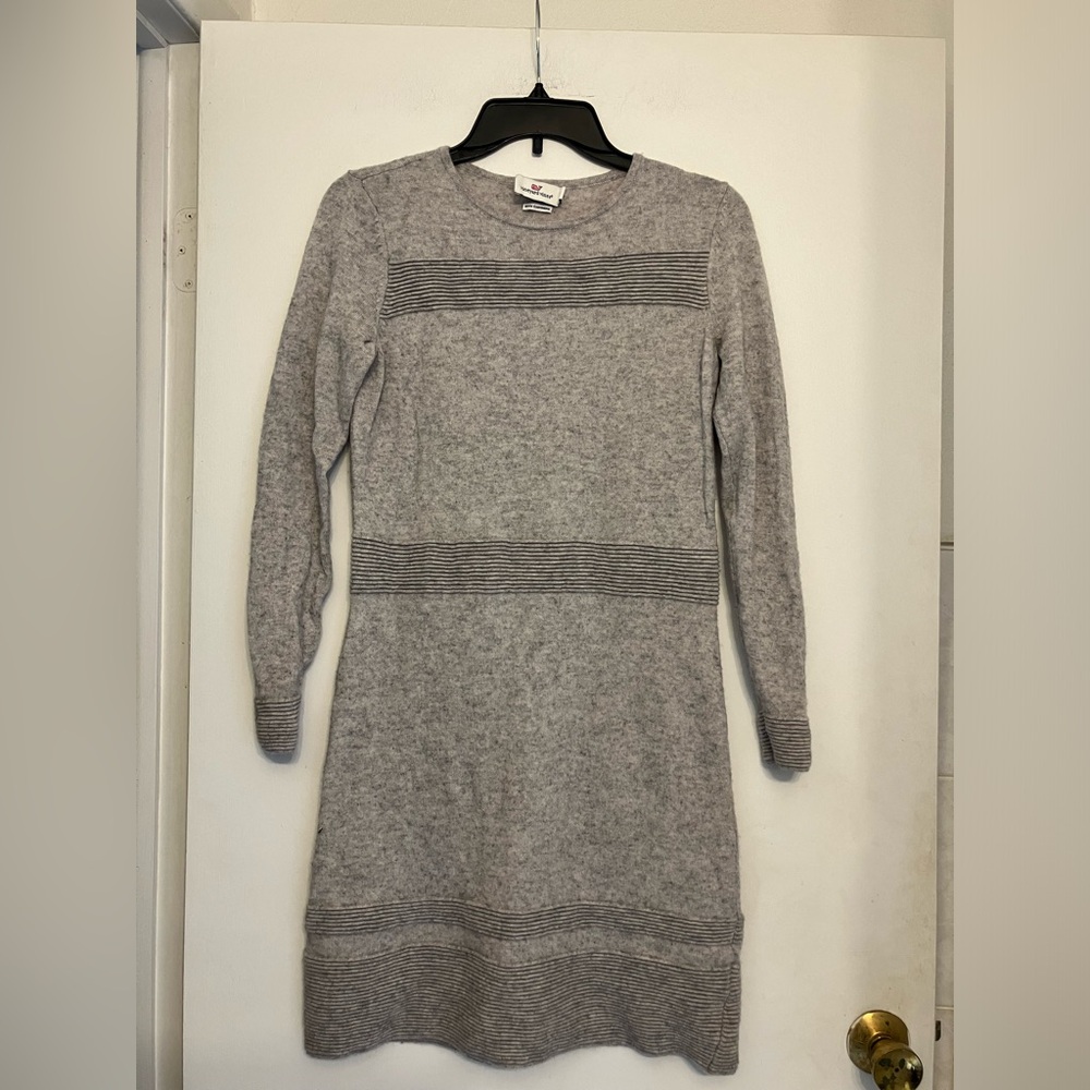 Vineyard vines cashmere blend grey long sleeve dress size small